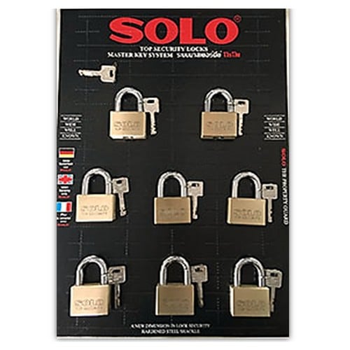 SKI - สกี จำหน่ายสินค้าหลากหลาย และคุณภาพดี | SOLO MK4507SQ-40/8 กุญแจมาสเตอร์คีย์ 40 มิล (8ลูก/แผง) 